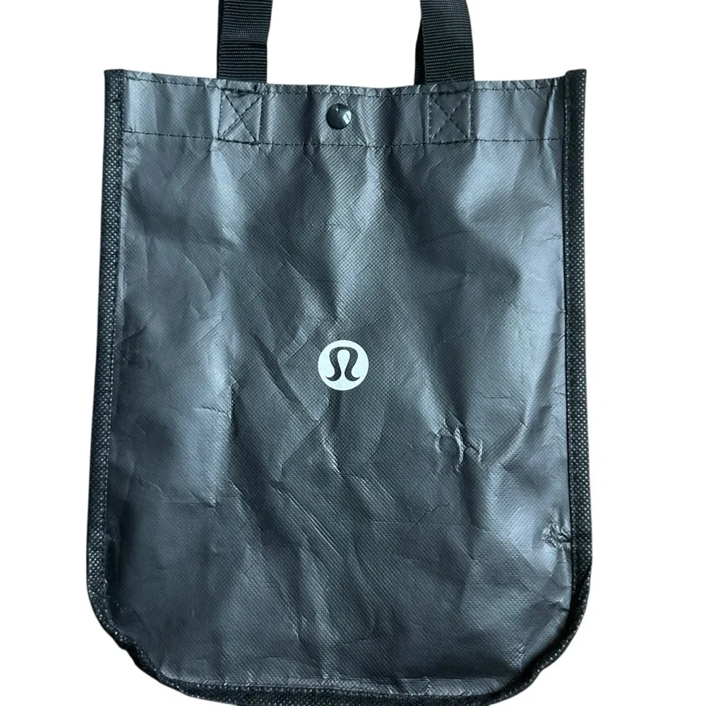 Lululemon Bundle of 3 Red Black Small Reusable Gift Shopping Tote Bags